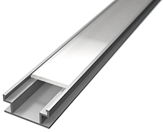 Tivendis LED Profil für LED Stripe 2m | Boden Fließen Aluminiumprofil | FL mit Abdeckung satiniert