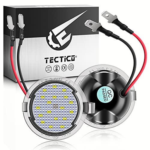 TECTICO LED Umfeldbeleuchtung Spiegel 12V Auto E8 Umgebungslicht 6000K Kaltweiß Kompatibel mit Ford T6 Mondeo MK5 Edge Everest Taurus, 2 Lampen
