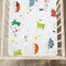 Spannbettlaken für Babybett, Ynaice Bio-Baumwolle Spannbetttuch, Bettlaken 70 × 140 cm für Kinderbett, Atmungsaktive Sanft Matratzenschoner, Baby Bettwäsche - Dinosaurier