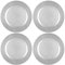 com-four® 4x Platzteller glitzern - wiederverwendbare einfarbige Unterteller als Tischdekoration - monochrome Dekoteller für Hochzeit, Familienfeier oder Weihnachten - Ø 33 cm