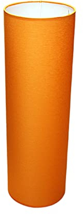 Lampenschirm 160x500 mm Durchmesser x Höhe | Walze | Orangefarbene Baumwolle | Für die E27-Fassung | Schirm 16 x 50 cm