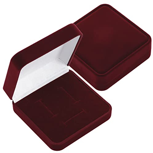 EYS JEWELRY Schmuck-Etui für Ring Ohrringe Kette Anhänger Samt bordeaux-rot Ring-Box Ohrhänger Schachtel Halskette Schatulle Geschenk-Verpackung