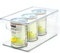 Youngever 2 Paquetes 25CM x 15CM x 12.5CM Organizador Despensa con Tapas, Organizador Nevera, Organizador de Frigorífico, Organizador de Plástico Transparente
