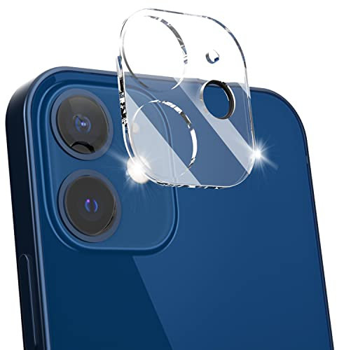 N NEWTOP Camera GLASS Compatibile con Apple iPhone 12, FILM 1.1mm 9H 2.5D Vetro Temperato Trasparente Protezione Copertura Fotocamera Posteriore Lens Film Lenti Anti Urto Graffio (1)
