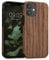 kwmobile Hülle kompatibel mit Apple iPhone 12 mini - Holz TPU Case Handy Schutzhülle - Backcover Cover Holz Maserung Braun