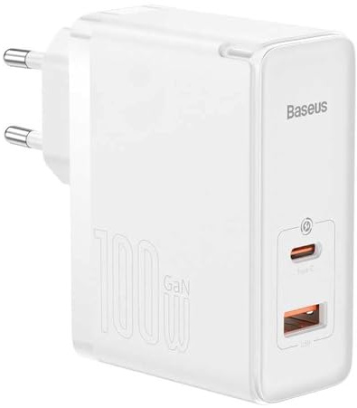Baseus Travel Charger GaN5 Pro Quick wall Charger C+U, PD3.0, QC4.0 +, AFC, 100W EU White (CCGP090202)