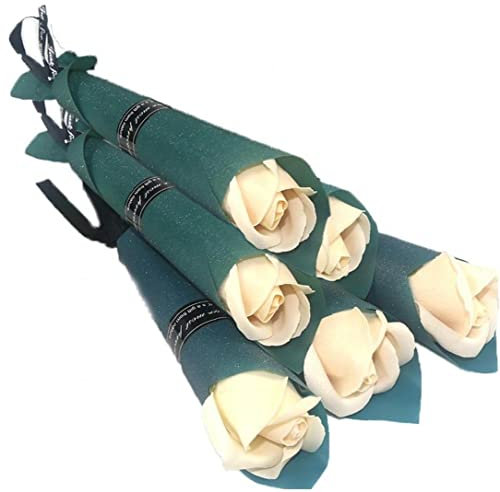 6pcs Soap Rose Flower Flora Scented Soap Rose Flower Gift for Girlfriend Boyfriend Wedding Gifts for Guests Bridesmaids Gift Party Favors