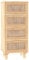 vidaXL Sideboard mit Schubladen Schrank Anrichte Beistellschrank Kommode Schubladenschrank Braun 40x30x90cm Massivholz Kiefer Natur-Rattan