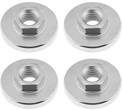 YINETTECH 4 tuercas de brida M14 de repuesto compatibles con amoladora angular tipo 125/150/180/230, disco de amoladora angular de metal, tuerca de brida de bloqueo de cambio rápido