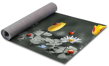 HomeLife PVC Küchenläufer waschbar & rutschfest | 52 × 200 cm | PVC Teppich Läufer für Küche, Flur & Bad | Polyester Teppich für Eingangsbereich Innen & Außenbereich | DesignSommerwiese