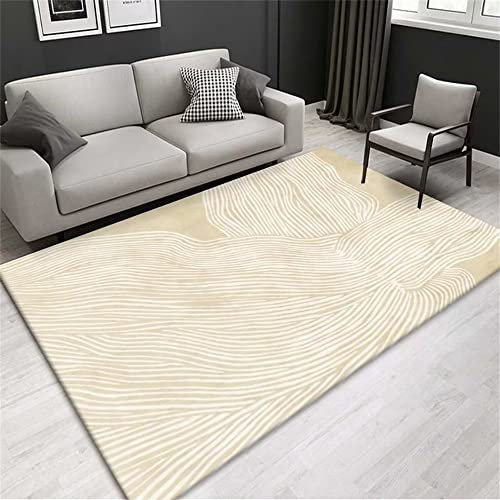 DJHWWD Auslegware Teppichboden tepiche Rechteckiger Teppich mit niedrigem Flor, beige, Restaurant-Bodenmatte, rutschfest Waschbare Teppiche 160X200CM
