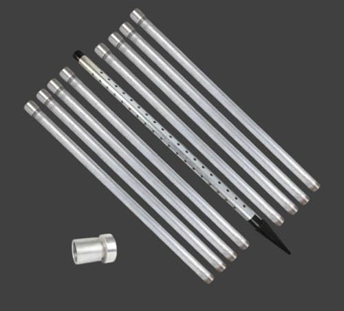 1.25inch Galvanized Garden Well Hand Driven Rod Complete Package (3M), Sandpoint Filter Screen Pipe Point for Shallow Water wellpoint Portable Garden Hand Pump