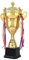harayaa Premio Trofeo Oggetti di Scena con Base Piccoli Trofei per Bambini Premio Ricordo per I Campionati Sportivi di Calcio Scolastico, Calcio, Baseba, 50 cm