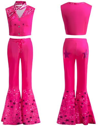 Atorcher Costume de cowgirl pour fille, tenue de cowboy pour carnaval, fête d'anniversaire, Halloween