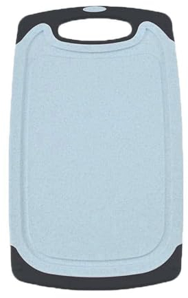 Selecto Bake Chopping Board BPA Free Kitchen Thick Plastic Cutting Boards, Non-Slip Feet and Deep Drip Juice Groove, Hanging Hole, Large Chopping Boards for Fruits, Vegetables, Meats (Blue)
