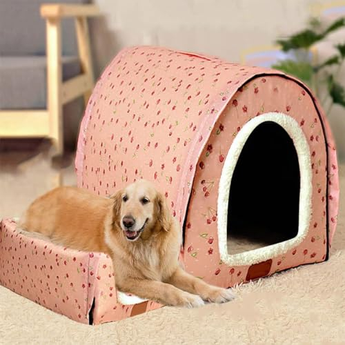 DG Catiee Extra große Hundehütte, luxuriöse Hundehütte, Hundehütte, Katzenhöhle, Haustier-Unterschlupf für große, mittelgroße Hunde, drinnen und draußen, M (45 x 38 x 36 cm), H)
