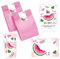 Minkocards 12 Einladungskarten zum Kindergeburtstag Wassermelone Mädchen Einladung Mädchengeburtstag incl. 12 Umschläge, 12 Partytüten/rosa, 12 Aufkleber, 12 Lesezeichen