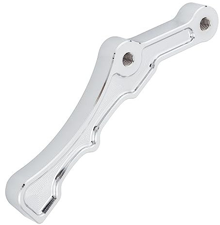 KACEPAR Supporto per pinza freno anteriore radiale, alluminio nero, cromato, nero e cromato, clip di montaggio anteriore, adatto per Ha/r*ley maggior parte delle pinze radiali, adatto per rotori