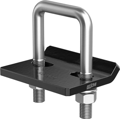 BEJONI Kupplungsspanner, Anti-Rassel-Kupplungsklemme für 3,2 cm bis 5,1 cm schwere Anhängerkupplungen, Stabilisator, Stahlkupplungszubehör für Ladungsträger, Fahrradträger, Wohnmobil