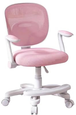 FEFE Kids Desk Study Chair- 41-53 x 59 x 46cm Height Adjustable- Computer Chairs with Armrests, Safe Brake Casters- Soft Cushion - Swivel Chair for Boys Girls