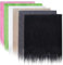 GORGECRAFT 6 pièce Tissu en Fausse Fourrure de 6cm 25x25 couleurs Patchs Carrés en Fourrure à Poils Longs Coupes Moelleuses Artisanat pour Coussin de Siège Tapis Nains de Noël Noir, Blanc, Rose