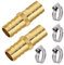 Kujinova 2 Pieces Raccord Tuyau, 0.75 (19 mm), laiton, y compris 4 colliers de serrage (acier inoxydable W4), Convient pour le raccordement de tuyaux flexiblestuyaux d'un diamètre intérieur de 19 mm