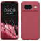 kwmobile Handyhülle für Google Pixel 8 Hülle, für Pixel 8 Case - Hülle Silikon - kabelloses Laden - Dark Rose