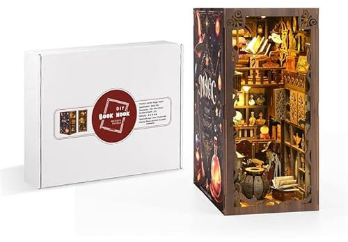 Book Nook 3D Puzzle für Erwachsene, Dekoration mit LED-Licht für Jugendliche und Erwachsene (Magic Apothicary LLL)