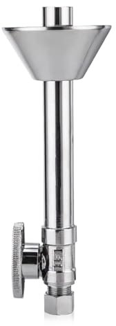 HeSun Pex gerades Absperrventil mit 12,7 cm Kupfer-Schweißschlauch-Verlängerung, 1,27 cm Schweiß x 0,95 cm Außendurchmesser, gerader Stopp mit 1/4-Zoll-Drehung, Absperrventil für Badezimmer, 1 Stück