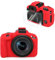 VOVMOEYA Compatible with CANON EOS R50 Camera Case Accessories kit[with 2 LCD tempered films],EOS R50 Silicone Protective Case Digital Camera case enhanced grip sensation lightweight 9H 0.25mm-red