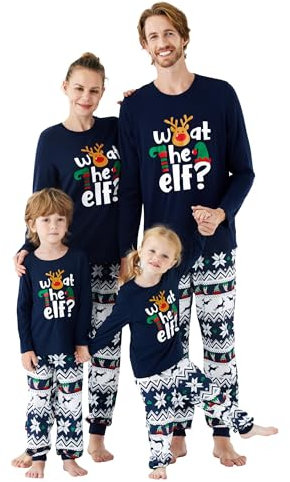 PATPAT - Pigiama Natale Famiglia Coordinati - Pigiami Natalizi per Tutta la Famiglia - Pigiama Donna Invernale - Pigiama Natale Coordinati Coppia - Pigiami Coppia- Pigiama Uomo Invernale