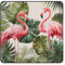 ZLFDSKGY Picknickdecke, Flamingo-Palmen-Blatt, bedruckt, wasserdicht, faltbar, große Picknickdecke, praktische Matte mit Reißverschlusstasche für Camping auf Gras