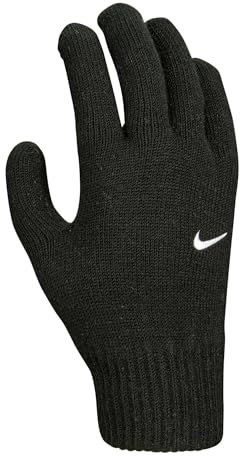 NIKE Swoosh Knit Stoffhandschuhe Gloves Handschuhe (Black, S-M)