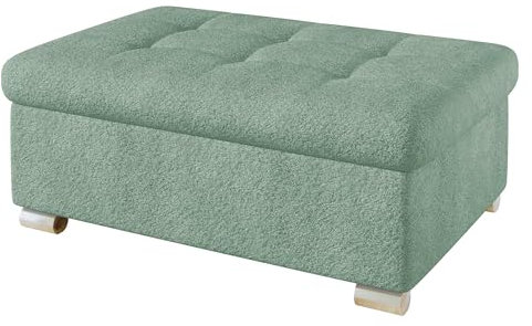 Mirjan24 Hocker Niko groß Sitzhocker Polsterhocker Sitzbank Fußbank Pouf Farbauswahl (Coral 55)