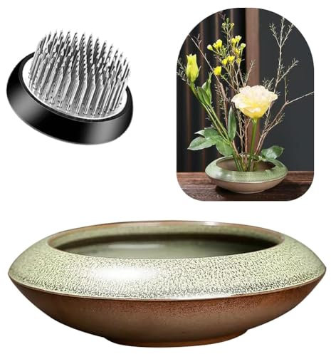 Qerwsdty Ikebana-Set Vase Flower Frog Vase für Displays Moos & Hydroponikpflanzen Geschenk B