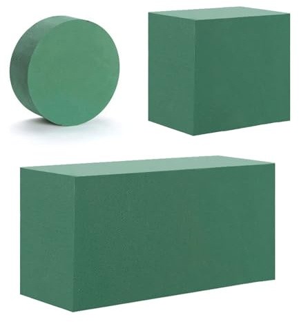 Femnow 3 x Steckschaum für Blumen, blumensteckschaum, Steckmasse für Kunstblumen, Steckmoos Steckschwamm für Blumen Schaumstoff, für Kunstblumen und Frischblumen