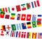 Flag -Banner 190 Fuß 200 Flaggen lebendige Landflaggen wasserdichte Banner Fade Resistant International für Party Sport Event Feiern, Long