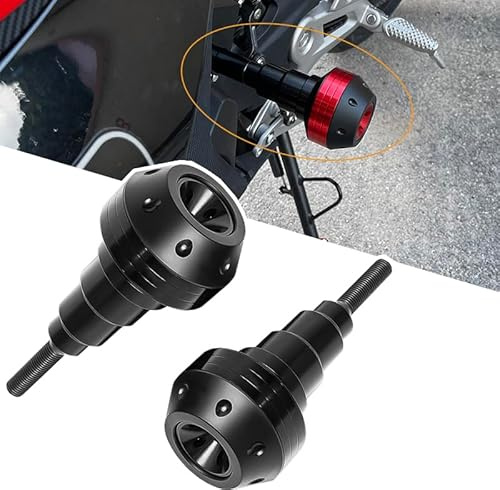KABUTM Sturzpads Motorrad für Aprilia RS 457 2024, Motorrad Anti-Fallen Ball, Rahmen Sliders Crash Fallen Protektoren, Motor Schutz Stick, Protector Stange Zubehör,A Black