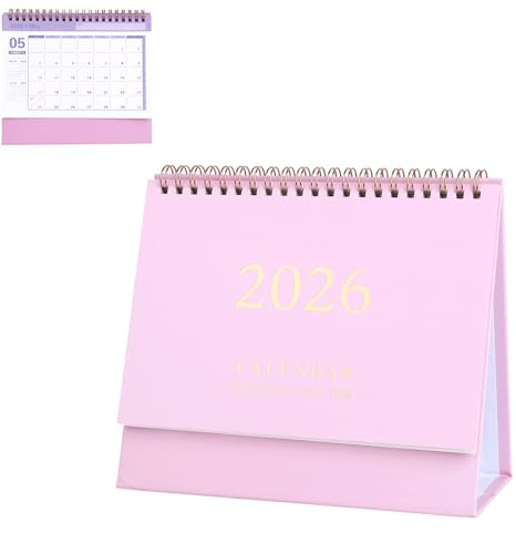 Stehkalender 2025-2026 Rosa, Kalender 2025 Tischkalender 2025/2026 Schülerkalender Tischkalender 2025 Quer Monatsplaner Erzieher Kalender 2025/2026 Jahreskalender 2025 für Schule, Büro, Schreibtisch