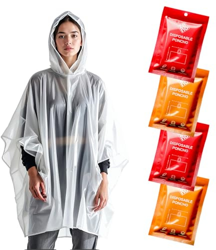 ZENO Disposable Poncho Pac Antipioggia Donna e Uomo, Outdoor, Festival