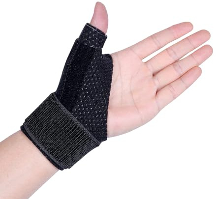 Decproch Daumenbandage, Atmungsaktive Daumenschiene, Daumenorthese, Daumenschutz Universell Rechts/Links, Daumensattelgelenk Bandage (Schwarz)