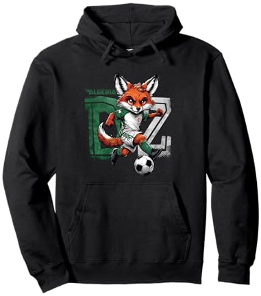 Maillot Fennec Drapeau Algérie Cadeau Foot Algérienne Dz Sweat à Capuche