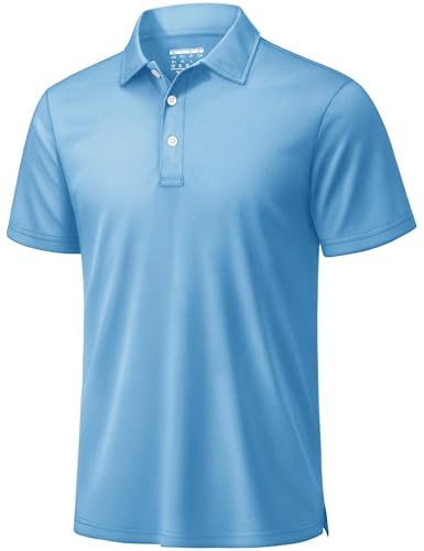 TACVASEN Herren Polo Tshirt Atmungsaktiv Sport Funktionsshirt