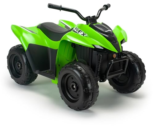 Kawasaki KFX90 Elektro-Quad für Kinder, 12 V, für Kinder von 3-5 Jahren, mit Gaspedal, LED-Lichter, elektrische Bremse, Geschwindigkeit 5 km/h INJUSA