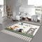Kinderteppich Spielteppich Kinderzimmerteppich Tiere mit Bär Fuchs Hase Igel Eule Vögel in Beige Braun Orange, Größe 200x290 cm