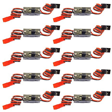 VUNIVERSUM 10 Stück Premium Schalterkabel Power Schalter Kabel JST Stecker auf JR RX An/Aus RC Powerschalter für Empfänger Lipo Akku Batterie Switch Modellbau