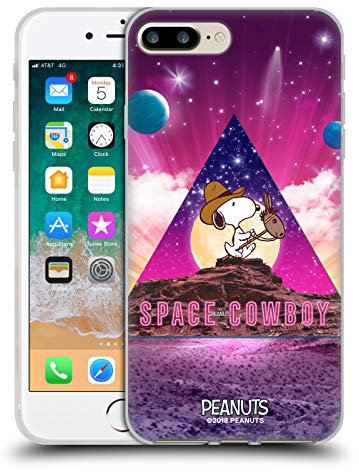 Head Case Designs Offiziell Offizielle Peanuts Nebelfleck-Dreieck Snoopy Raumcowboy Soft Gel Handyhülle Hülle kompatibel mit Apple iPhone 7 Plus/iPhone 8 Plus