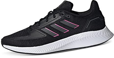 Adidas Damen Run Falcon 2.0 Laufschuhe, Schwarz Core Black Grey Screaming Pink, 36 2/3 EU