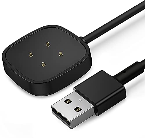 TUSITA Magnetisches Ladegerät Kompatibel mit Fitbit Versa 3 4, Sense, Sense 2 (Nicht für Fitbit Versa 1, Versa 2, Versa Lite) - 6ft 180cm USB Ladekabel Kabel - Smartwatch Zubehör