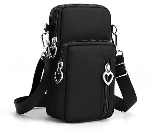 Moblie Phone Crossbody Bags Zippered Shoulder Pouch for iPhone 16 Plus 15 14 13 Pro Max Samsung Galaxy S25 Ultra S24 Ultra A16 A15 A35 A25 A55 A54 A36 Google Pixel 9 8 7 6 Pro